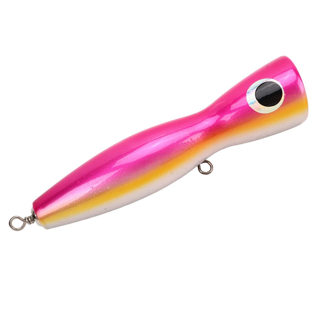 Big Popper Lure Attractive Color Reflective Design Basswood 18cm 120g Wooden Bait for Bass Tuna GT Trout