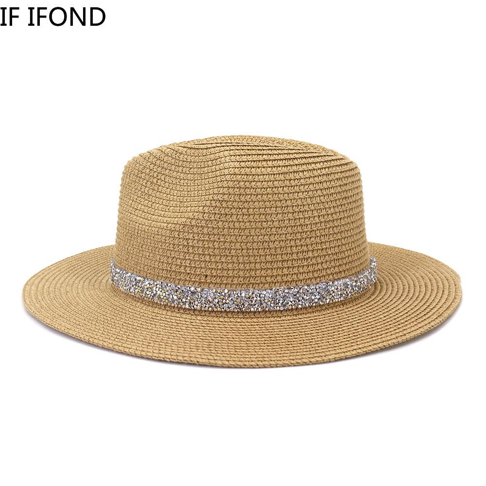 White Women Sun Hat Summer Wide Brim StrawTravel Beach Hats Big Size 60CM New Jazz Trilby Cap Chapeu Feminino Praia