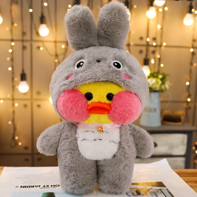 30cm Süße Lalafanfan Verwandlung Ente Plüschtier Cartoon Kawaii Ente Stofftier Weiche Tierpuppen Kinderspielzeug Geburtstagsgeschenk für G