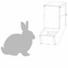 Rabbit Feeder Olive Green 12.5 X 26 X 28.5 Cm