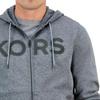 Michael Kors Solid Color Drawstring Zipper Hooded Long Sleeve Sweatshirt Men tops Gray CF452895MF-ASH