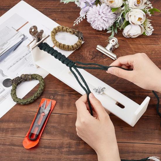 Adjustable Bracelet Jig Bracelet Braiding Frame DIY Bracelet Hand Knitting Jig for Beginners Crafting Bracelet Lanyard Keychain