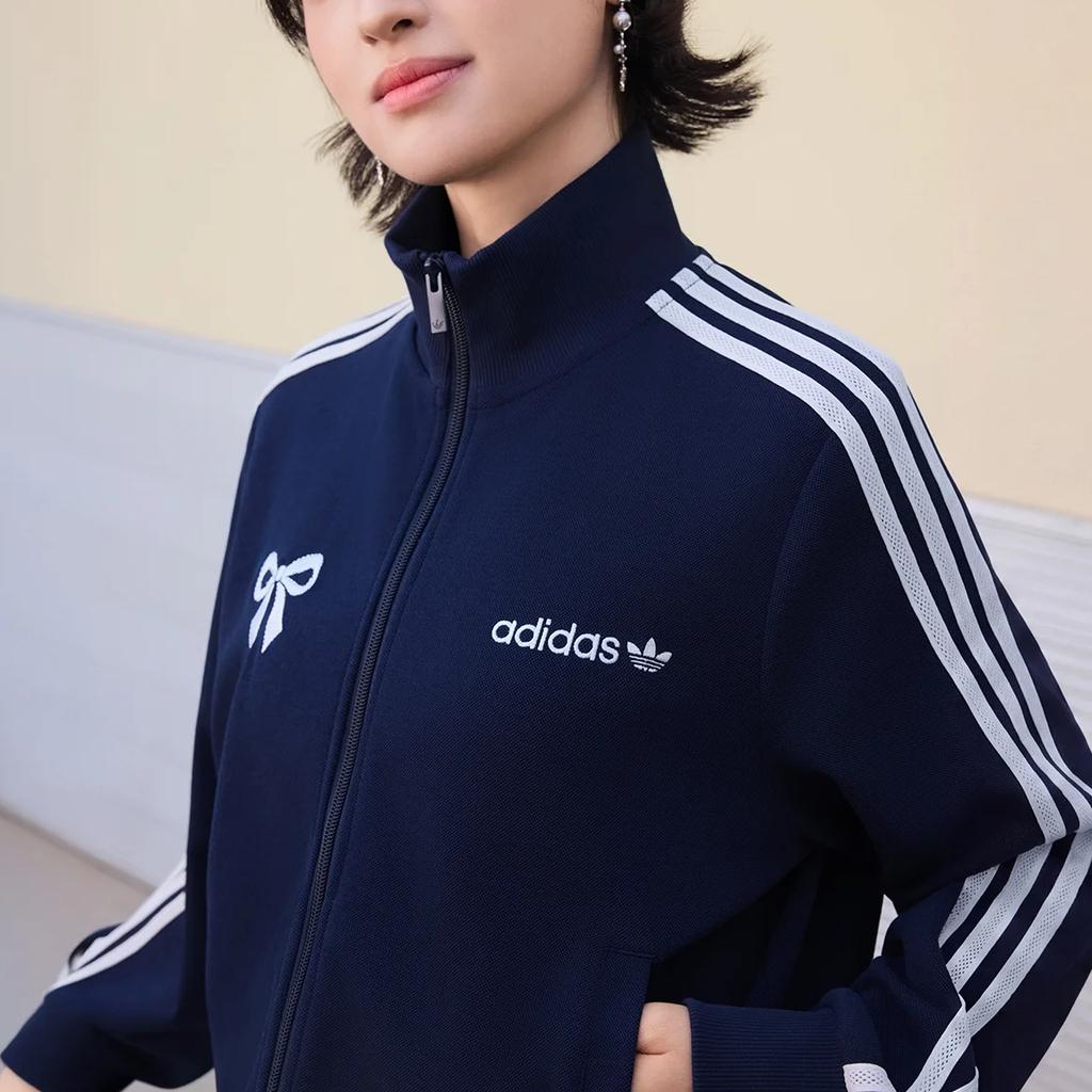 Adidas Originals Retro Stripe Zip Sports Long Sleeve Jacket Women jackets LF1183