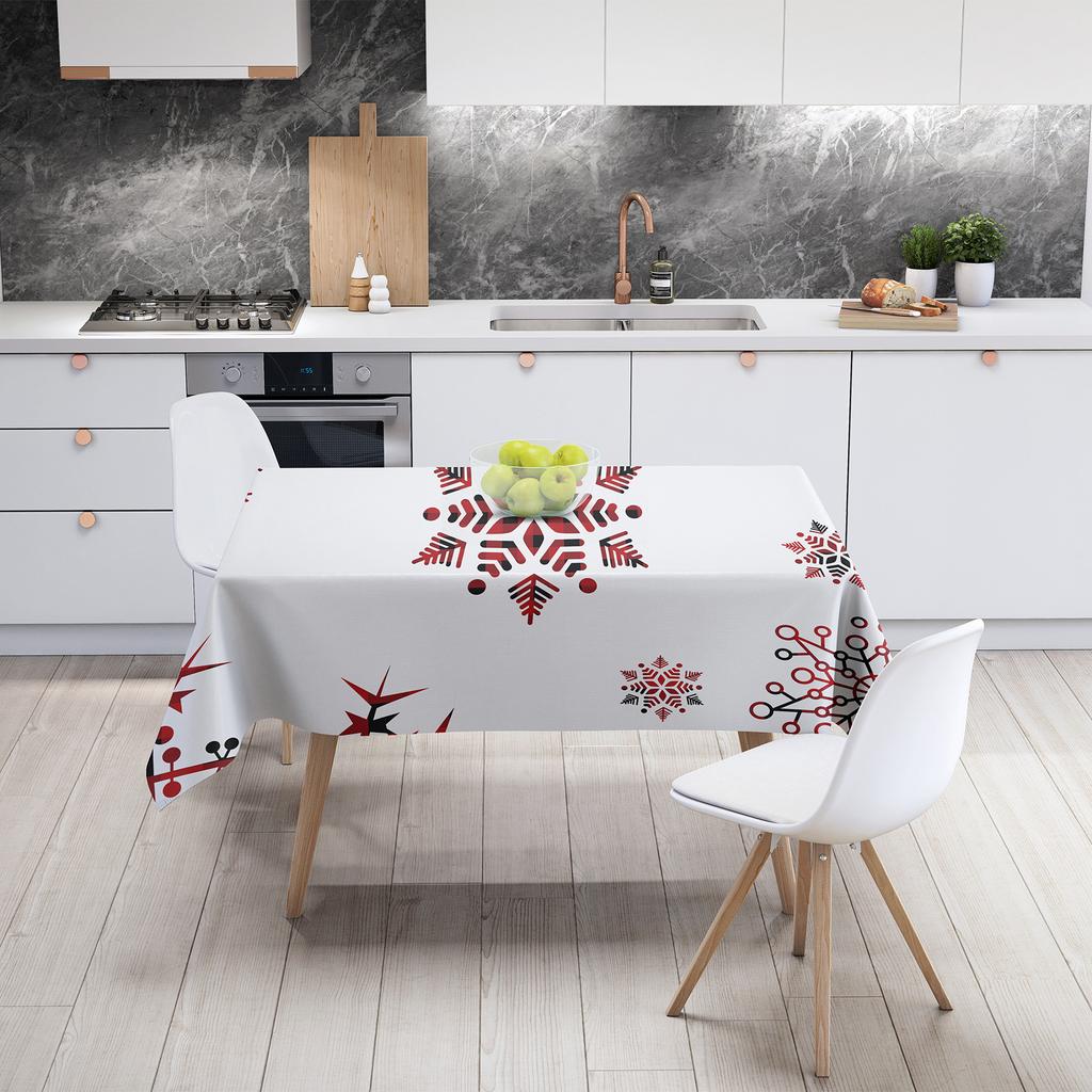 Christmas Tablecloth Festive Table Cloth Decoration Christmas Coffee Table Table Table Dustproof Beautiful Tablecloth