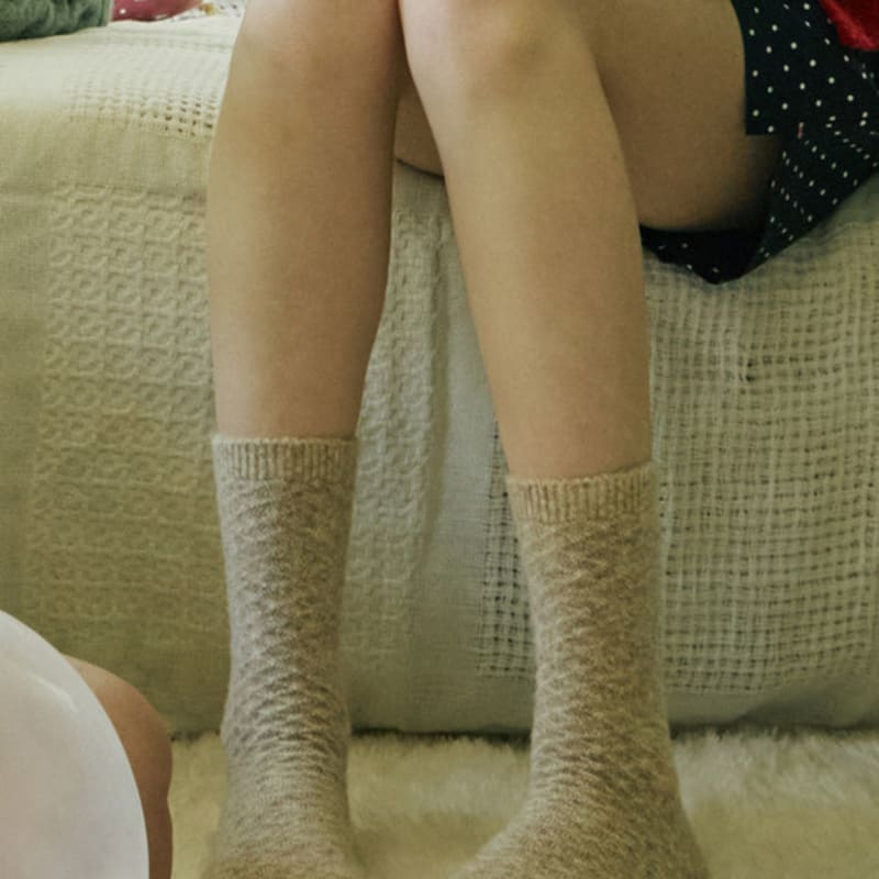 Bananasisters [2SET] Edelweiss Soft Diamond Pattern Socks 6 Colors