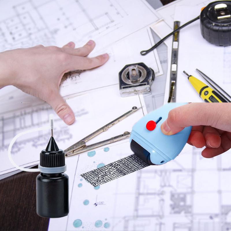 5ml Black Ink Oil Refills For Stamp Multifunctional Practical Stamp Roller AccessoriesWaterproof Privacy Protective Supplies