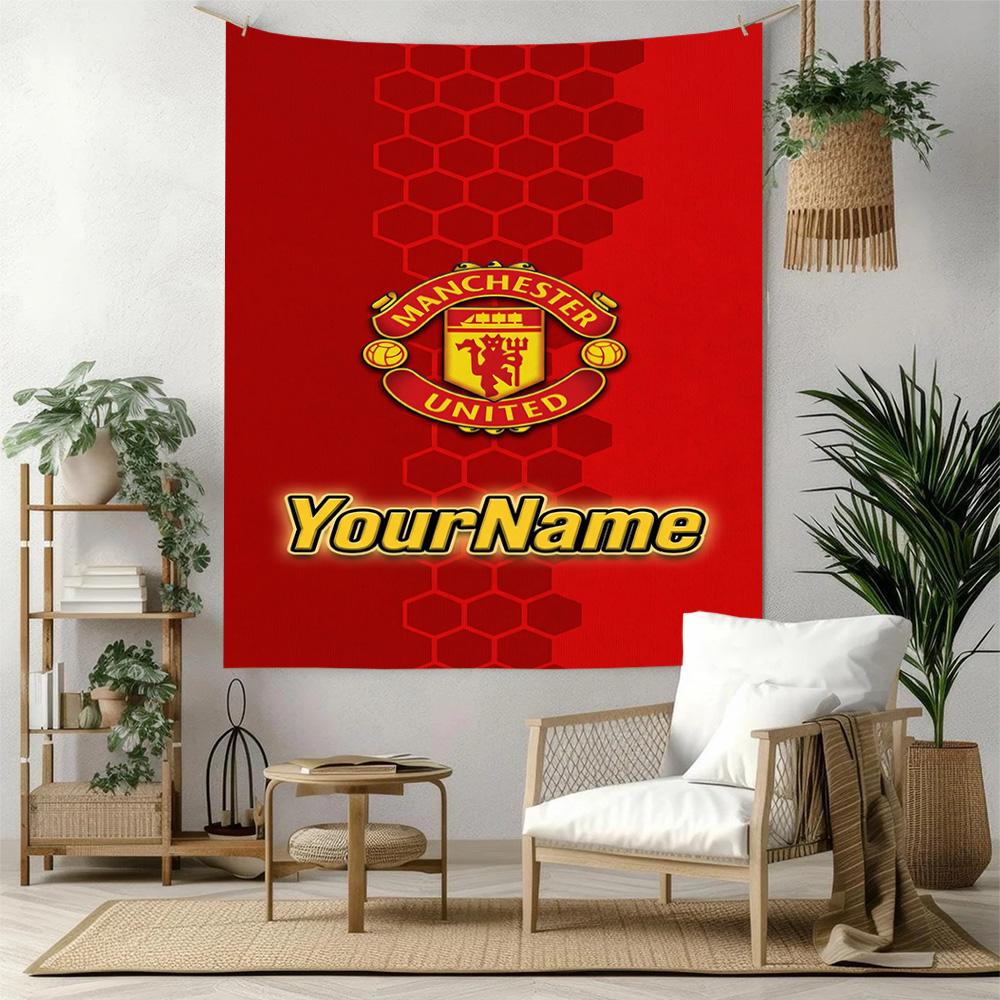 Manchester Custom Your Name Wall Decor Tapestry Art For Pet Memorial Birthdaywedding Party Backdrop Family Gift