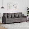 Vidaxl 3-Seater Sofa, Taupe Color, 180 Cm, Upholstered In Fabric