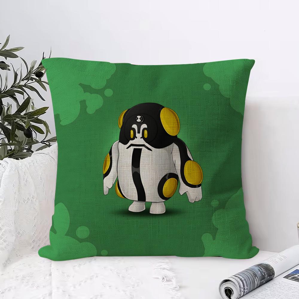 Cartoon Cute BBen Cushion Cover Eco Linen Pillow Case DoubleSided Print Breathable Durable Zipper Home Decor Gift