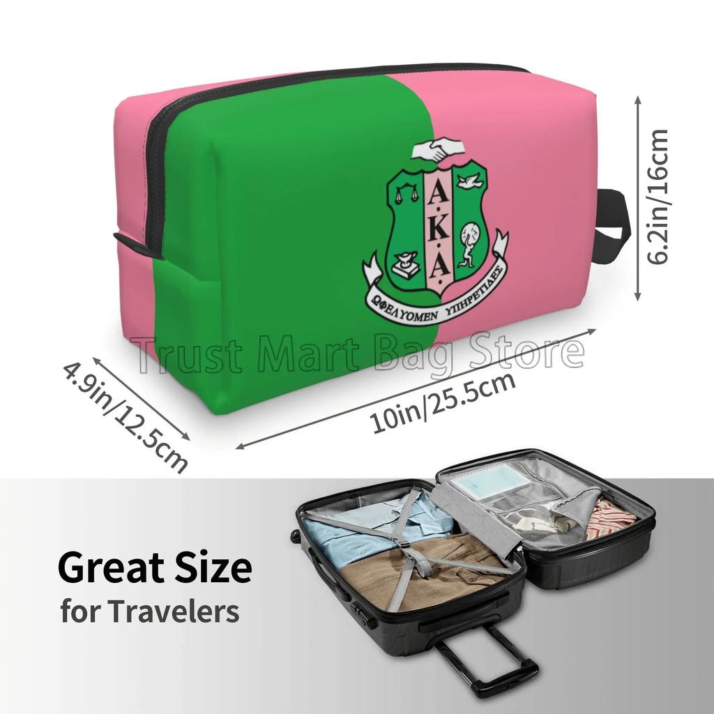 Sorority Print Storage Bag Women Portable Large Capacity Toiletry Bag Cosmetic Cases for Travel Storage and Everyday Use