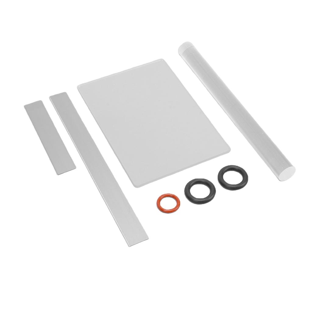 Clay Cutting Tool Set, Acrylic Clay Rolling Pin Ceramic Slicer Kit with Clear Acrylic Board 2 Metal Scrapers