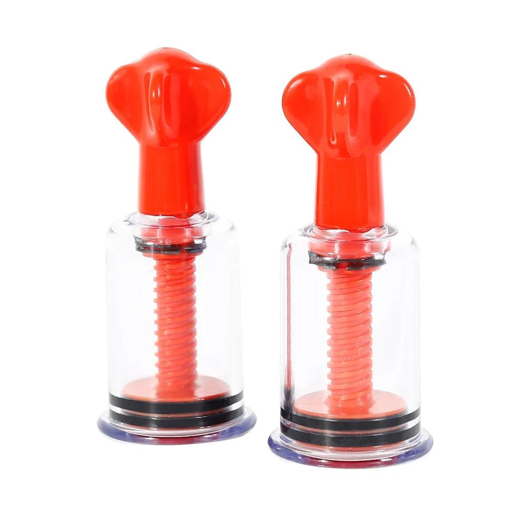 1 Pair Breast Nipple Sucker Clitoris Sucker Clamp Breast Vacuum Pump Enlargement G-spot Stimulate Massager Sex Toy For Women Men