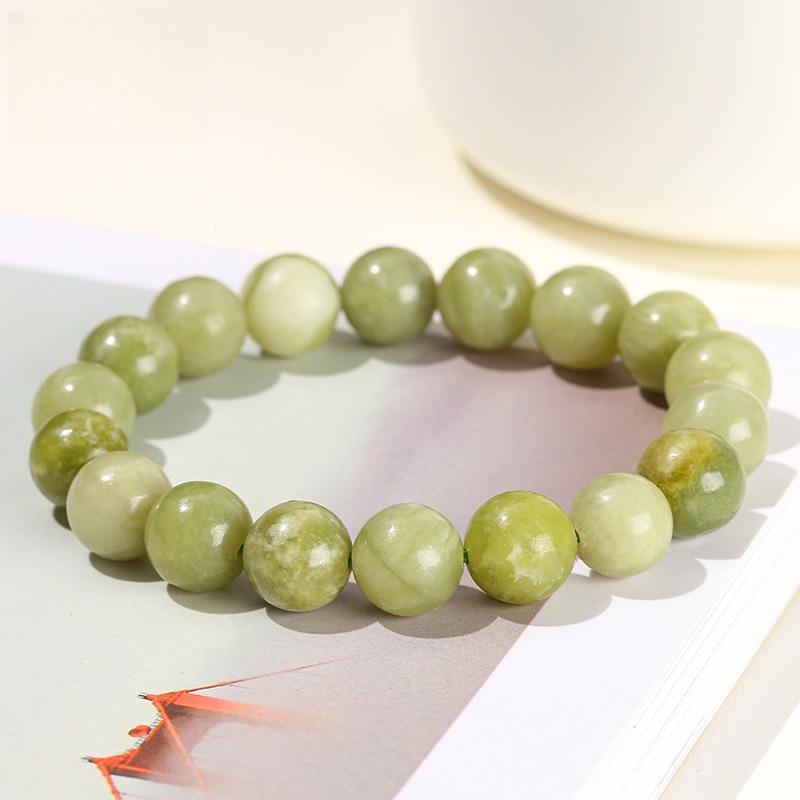 8mm natural jade bracelet, fashionable and fresh style, niche design, single-ring round bead jewelry for girls