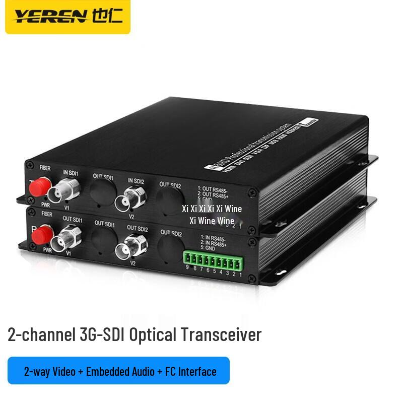 3G-SDI Fiber Optic Transceiver with 2-Channel Video & Data