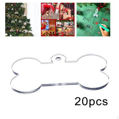 Festive Christmas Tree Decoration Set - 20 Pieces of Blank Ornaments for Party Supplies and Home