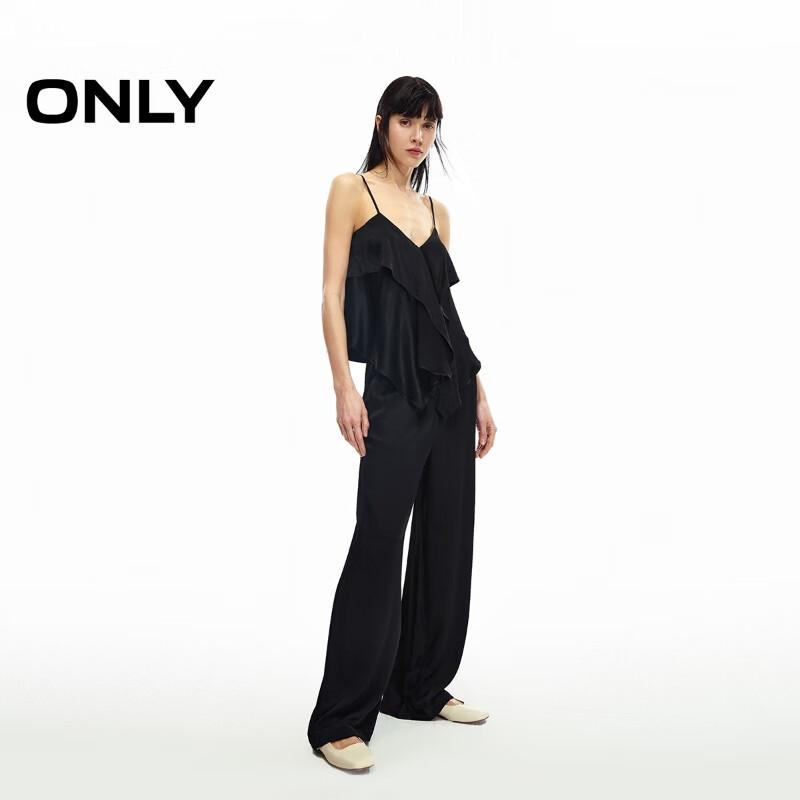 ONLY Women s Ruffle High-Waist Casual Pants S