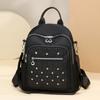 Rhomboid Rivet Backpack Women's Travel Bag Large Capacity Backpack