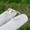 Natural Citrine Rough Gemstone Solitaire Ring Size 8.5 925 Sterling Silver
