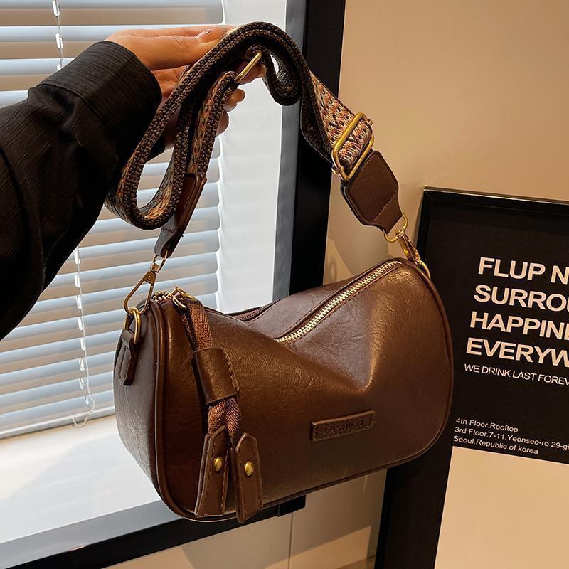 2025 Retro Boston Crossbody Bag with Wide Strap: Versatile, Stylish & Compact Women's Pillow Bag