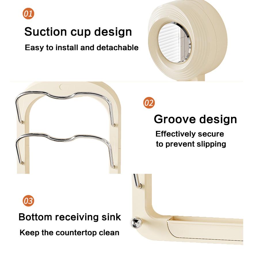 1Pcs Suction Cup Pot Lid Holder, Wall-Mounted Pot Lid Holder, Punch-Free Kitchen Storage Rack, Multi-Purpose Storage Rack, Cutting Board Rack, Multi