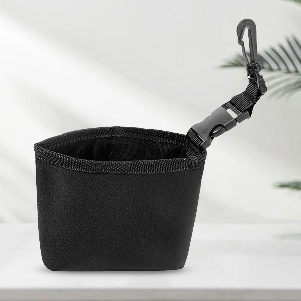 Portable Golf Accessory Cleaning Bag with Detachable Clip Golf Scrub Bag Waterproof Liner Golf Club Cleaner & Ball Cleaning Bag