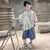 Boys Fashion Short-sleeved T-shirt Set 2025 Summer Children's Leisure Set