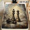 1Pc Chess Print Flannel Blanket,High quality Comfortable for All Seasons,Home Decor,Warmth and Comfort,Perfect for Christmas Gifts