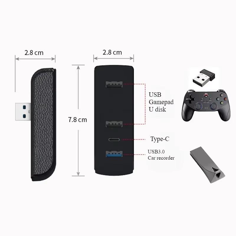 Docking Station For Tesla Model 3 Y Model3 Highland Glove Box USB Hub Expansion Dock Fast Charging Upgrade Data Transfer Adapter