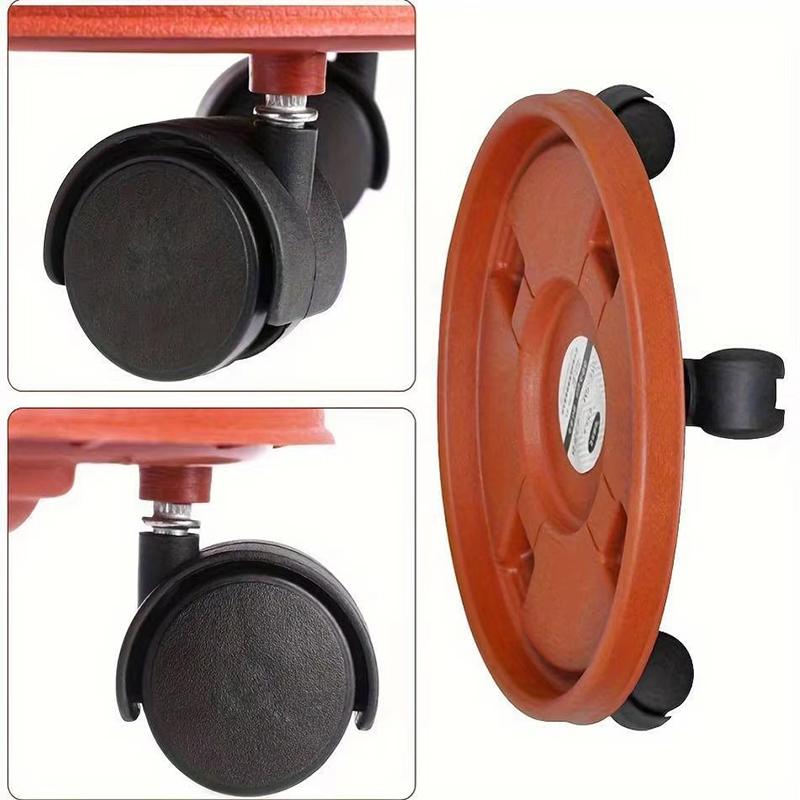 1pc Heavy Rolling Flower Pot Rack with Universal Wheel, Removable Plant Stand Tray for Indoor and Outdoor Balcony
