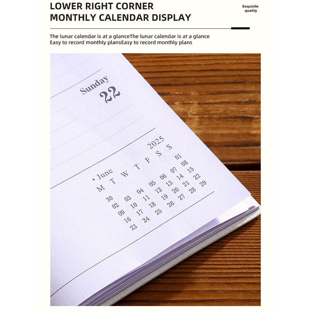 Time Management 2025 A6 Pocket Notebook Leather Schedule Planner Notepad Student