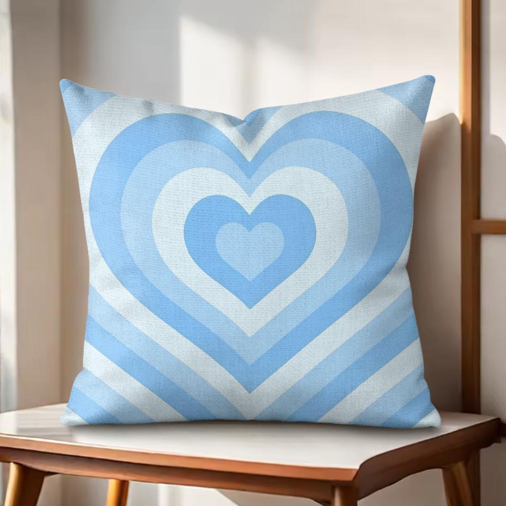 Sweet Love Cushion Cover Natural Linen Organic Fabric DoubleSided Printing Couch Pillow Covers Home Decor