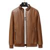 Men's Business Casual Leather Jacket Stand Collar Simple Men's Jacket Versatile Korean Style Jacket Trendy High-quality Jacket
