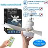 Modern White Ceiling Fan Light LED 30W 40W E27 with Remote Control for Dimming Suitable for Living Room Study Household Lighting
