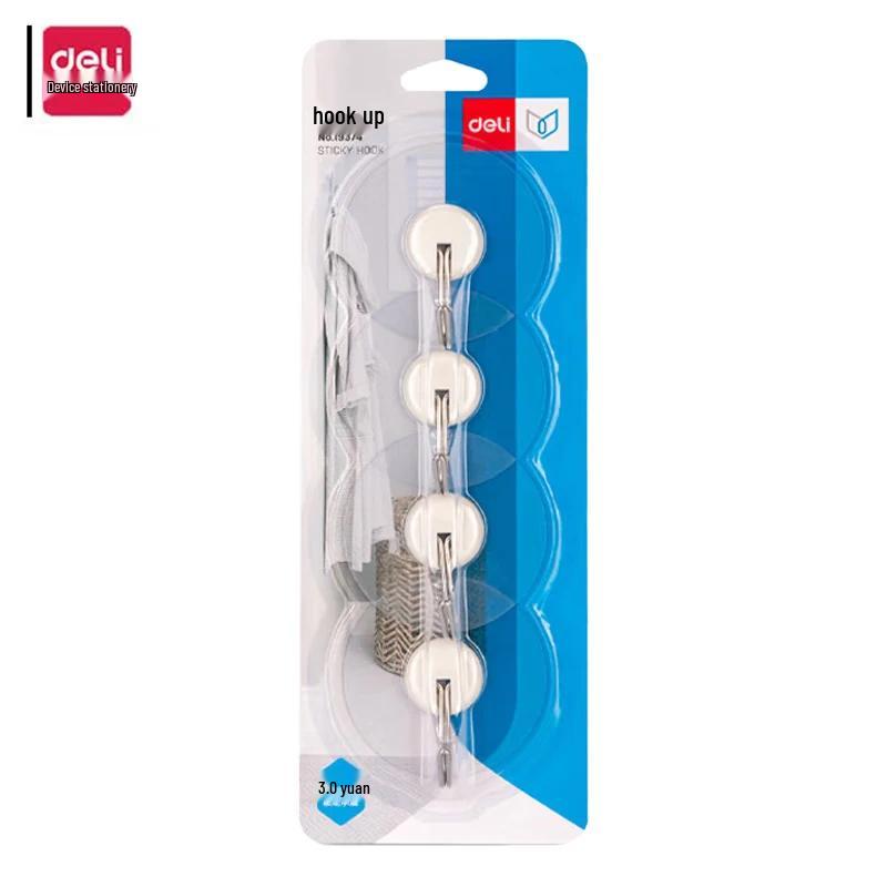 Deli 19374 Traceless Adhesive Wall Hooks
