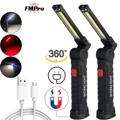 Nuova torcia portatile a LED COB Lampada da lavoro ricaricabile USB Lanterna magnetica Lampada a sospensione con batteria incorporata Torcia da campeggio