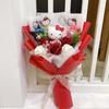 Bambole Gatto Kawaii Hello Kitty con Fiori Artificiali Bouquet Creativo Regali di Natale San Valentino Compleanno Laurea