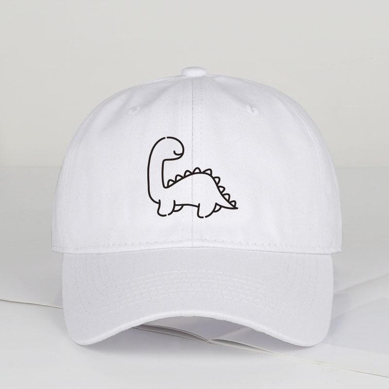 Cute Dinosaur Silhouette Print SoftPeak Baseball Cap Casual Streetwear Adjustable Unisex Sun Hat Perfect for Everyday Wear