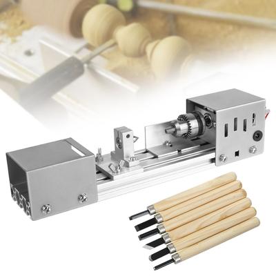 Mini Lathe Mini Wood Lathe Machine Rotary Tool 12-24V Beads Polisher Machine Buddha Pearl Grinding Polishing Miniature Buddha Pearl Lathe