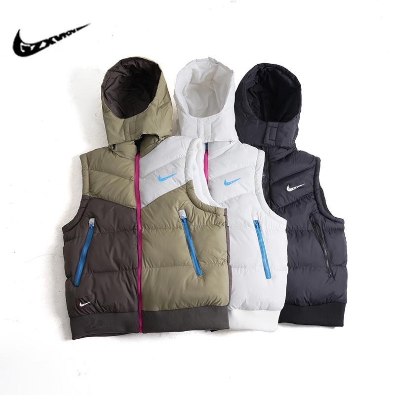 Men's Reversible Hooded Down Cotton Vest - Trendy, Loose, and Thick for Autumn/Winter