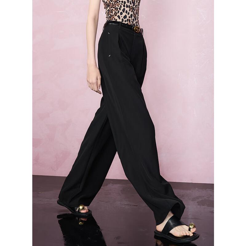 Women's High-Waist Loose Wide-Leg Floor-Length Suit Pants
