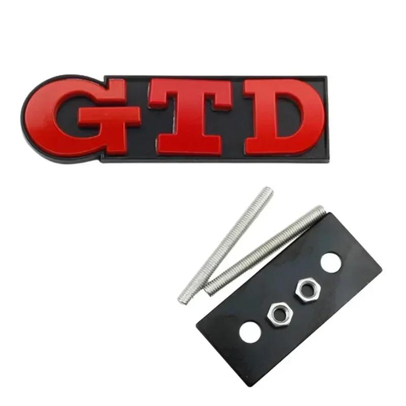 2026 Hot For VW VOLKSWAGEN 3D Metal GTD Logo Car Rear Trunk Badge Sticker Front Grill Emblem For VW Polo Golf 4 5 6 7 GTD MK4 MK