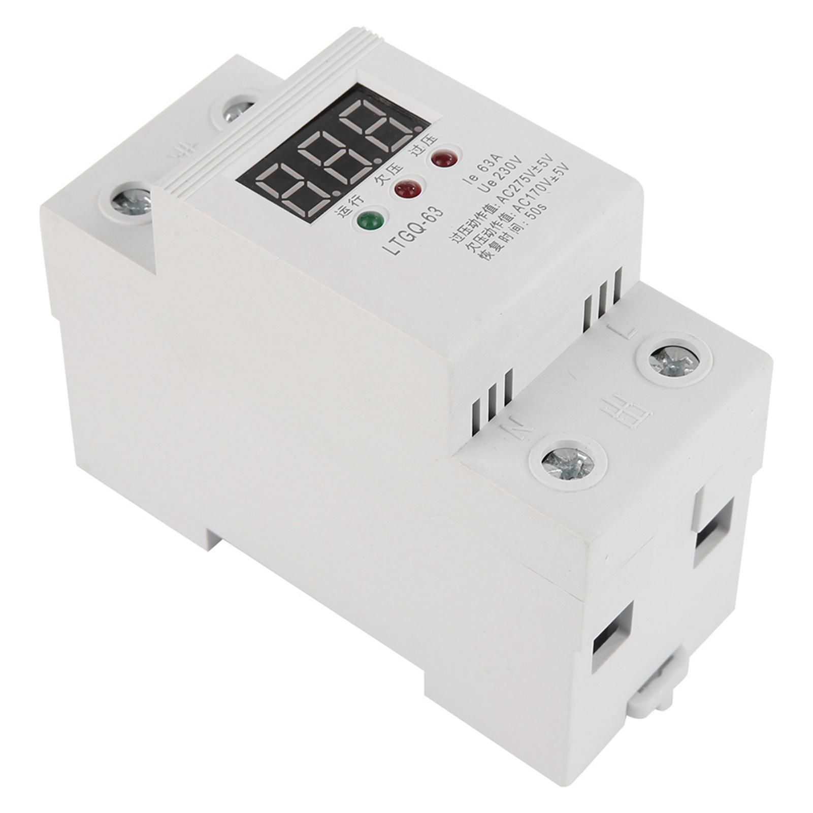 

230V AC Automatic Reconnect Voltage Protector Undervoltage Relay 2P 63A Digital Voltage Relay