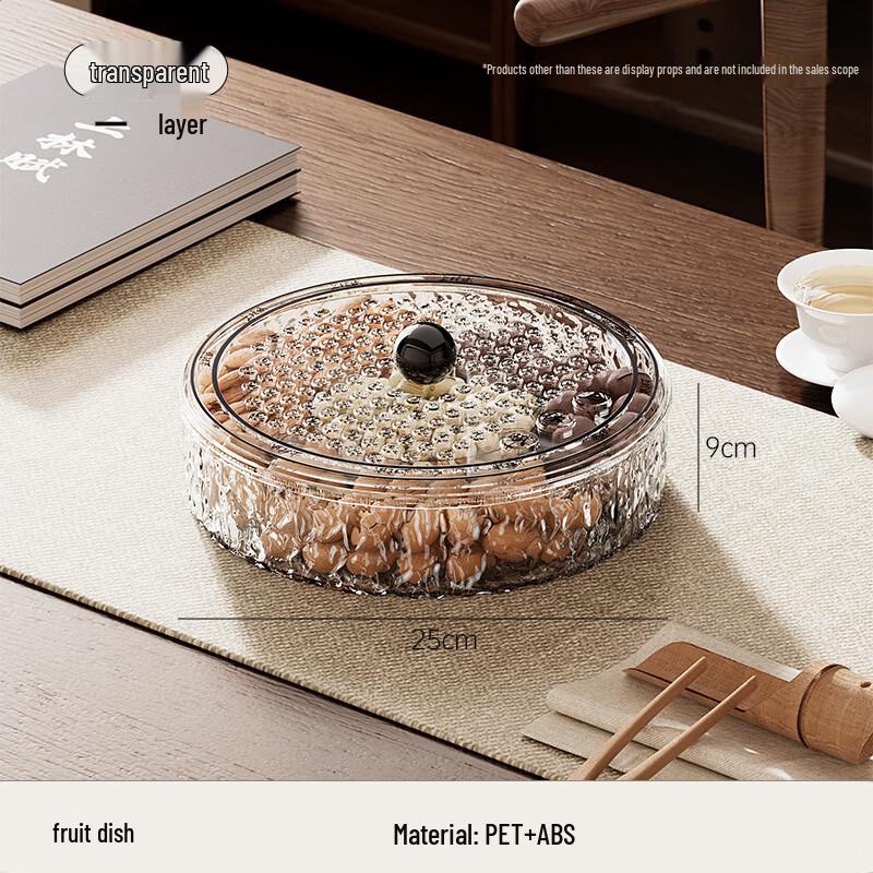 

Transparent Single Layer Dried Fruit & Snack Serving Plate