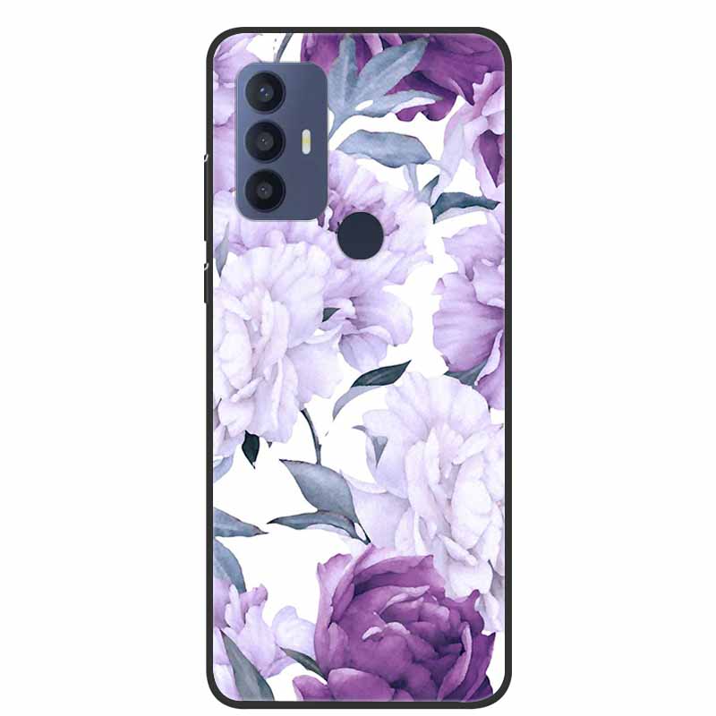 For TCL 30 SE Case Soft Silicone Marble TPU Black Cover for TCL 305 306 30SE 6.52'' Phone Back Cases for TCL30SE 6165H Coque New