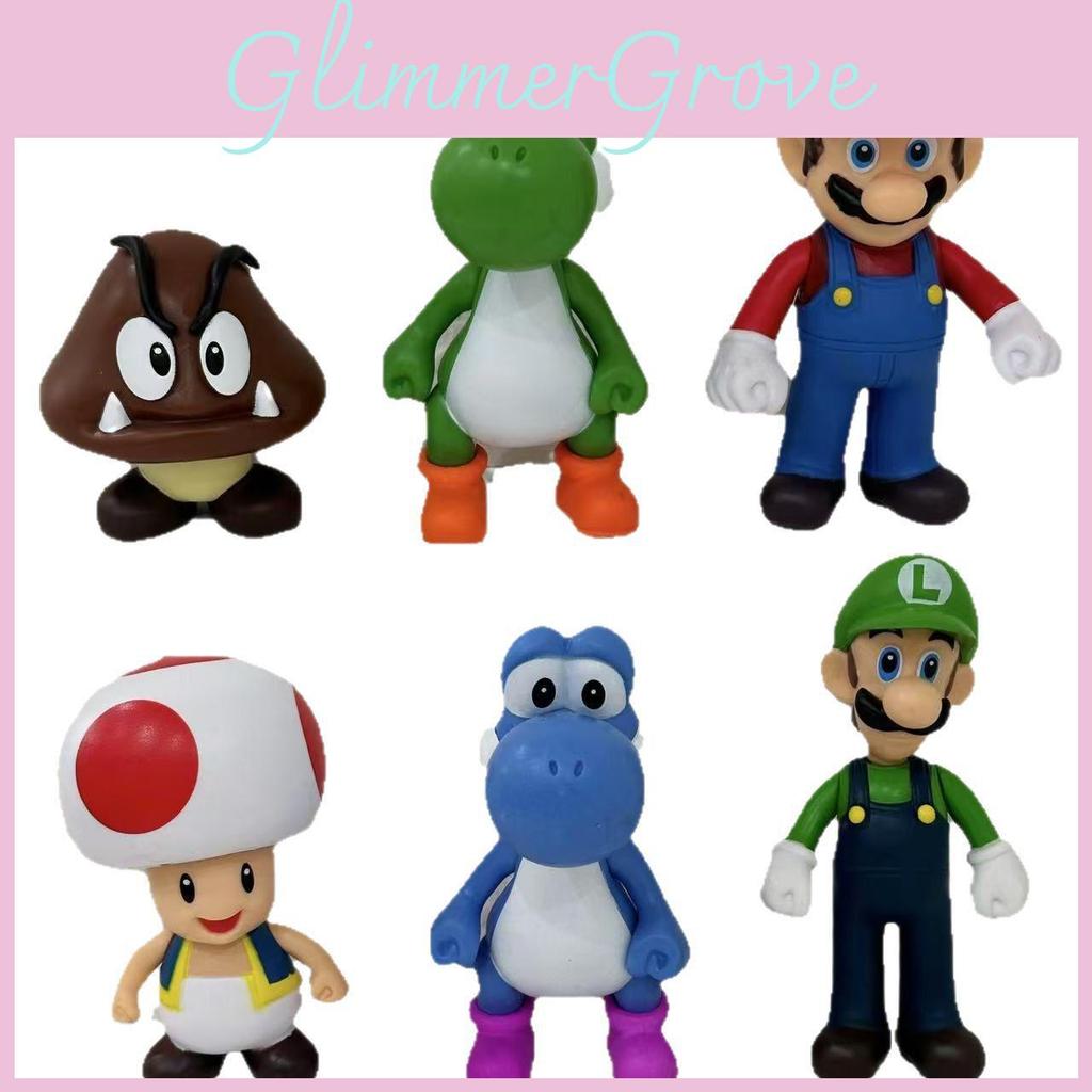 Mario Super Pvc Collectible Figurines Set With Anime Style For Gift Display And
