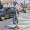 Elegant Slim-Fit Denim Dress for Women - Waist-Cinching Long Skirt for Spring, Summer, and Autumn 2026.