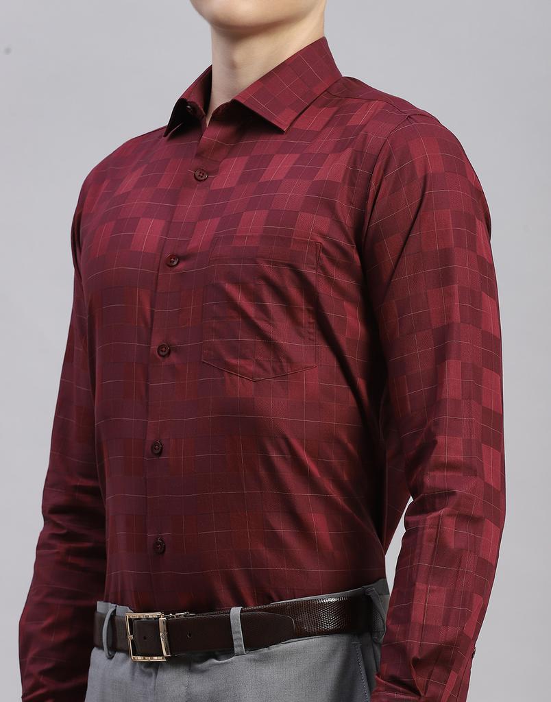 MONTE CARLO Mens Solid Collar Neck Pure Cotton Shirt