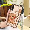 Anti-knock Anti-dust Phone Case For LG Velvet 4G/5G Lanyard Dirt-resistant Soft case Wrist Strap Fashion Design Cute