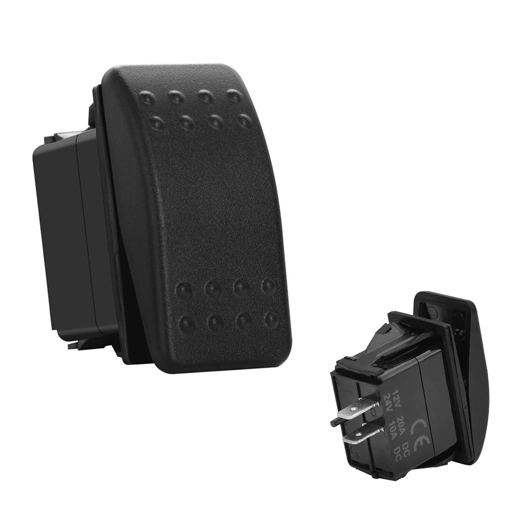 12V/24V DC Reverse Polarity Switch 6P (ON)-Off-(ON) 3 Way Momentary Rocker Switch Non-Light DPDT Marine Toggle Switch for Car Boat Pontoon Polaris