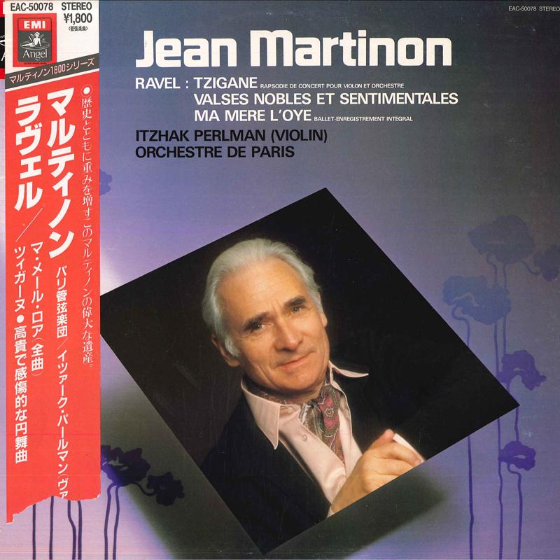 

LP Record JEAN MARTINON,ITZHAK PERLMAN,ORCHES - Ravel:tzigane/Valses Nobles Et Sent EAC50078 ANGEL Japan Obi Classical Used